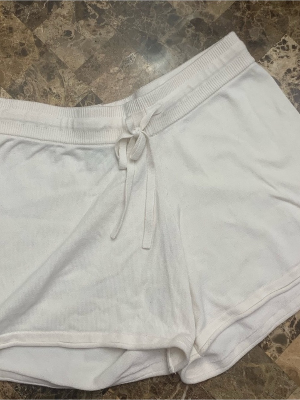 Banana Republic White High-Waist Drawstring Lounge Shorts xsmall - Picture 2 of 6
